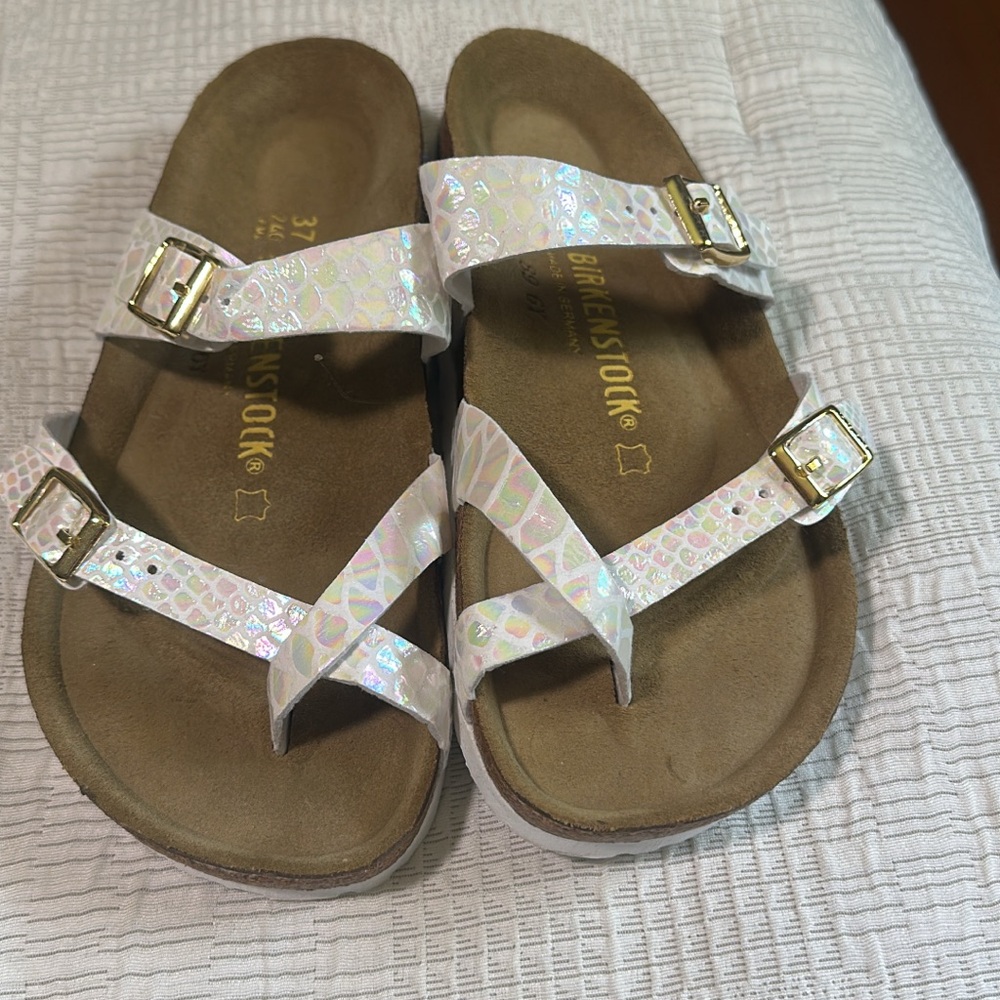 Birkenstock Iridescent Pink Sandals
